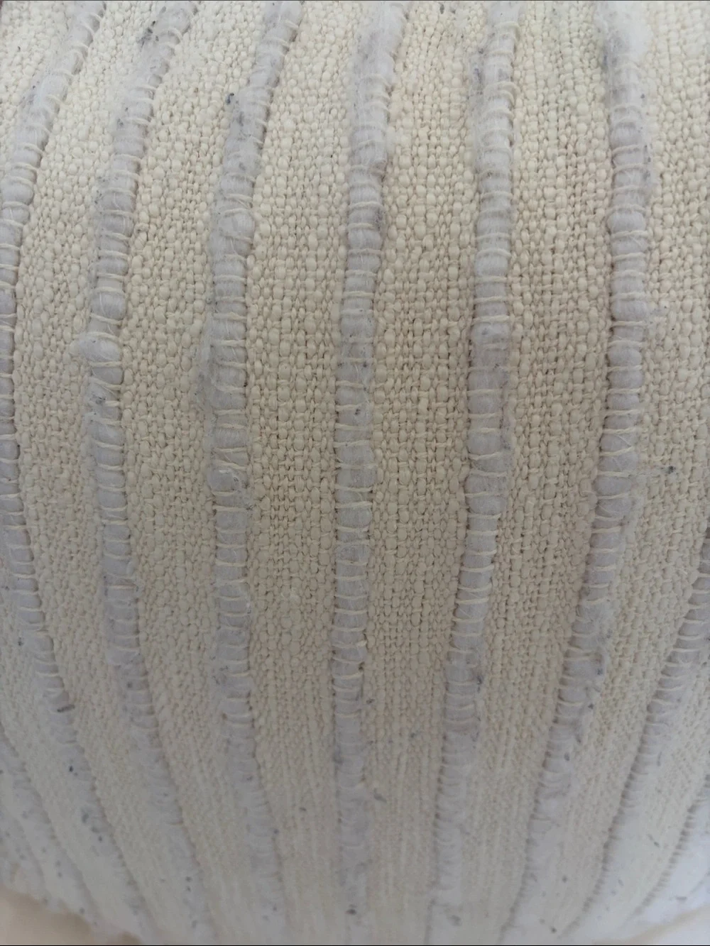 West Elm Cream Textured Stripe Accent Pillow Cover